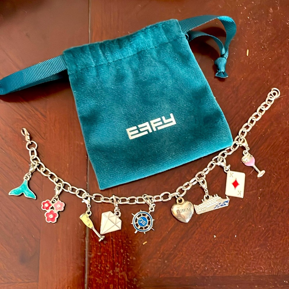 EFFY Princess Cruise Ship Complete Bracelet & Charm set